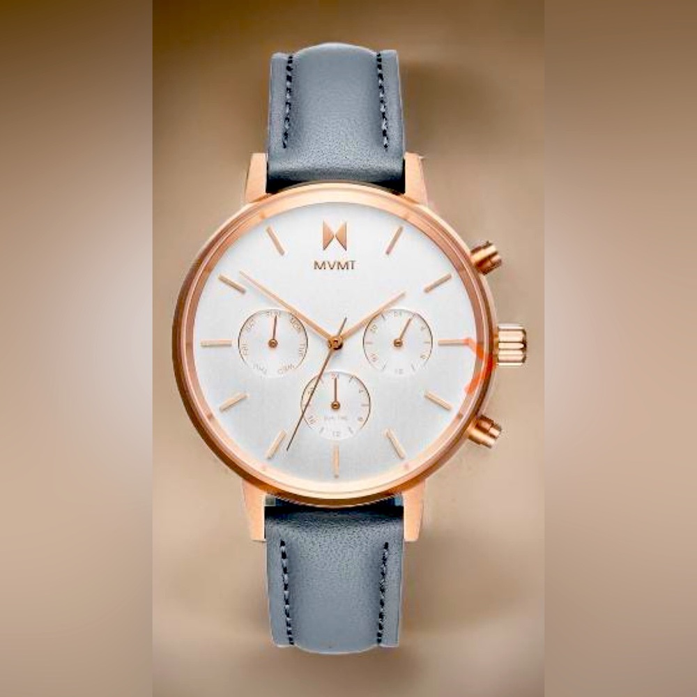 MVMT Nova Dorado FC01-RGGR Women's Watch Rose Gold / Grey Leather